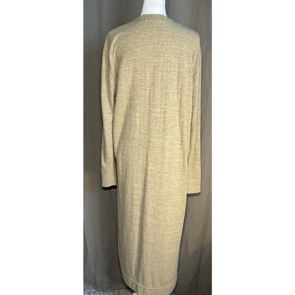 Free People Beach Boho Long Tan Cardigan Open Front Duster Neutral Size Xsmall - Picture 11 of 14